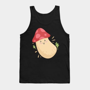 Cute Mushroom Design Tank Top